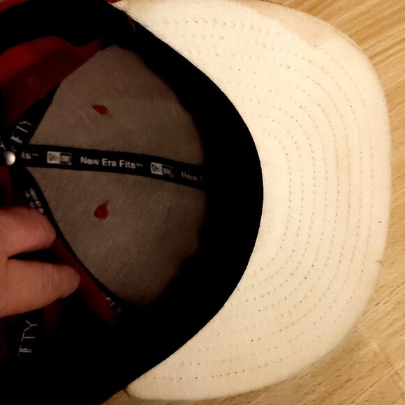 New Era Vintage Boston Red Sox Red White State Logo Embroidered Fitted 7 5/8 Hat - Picture 5 of 9